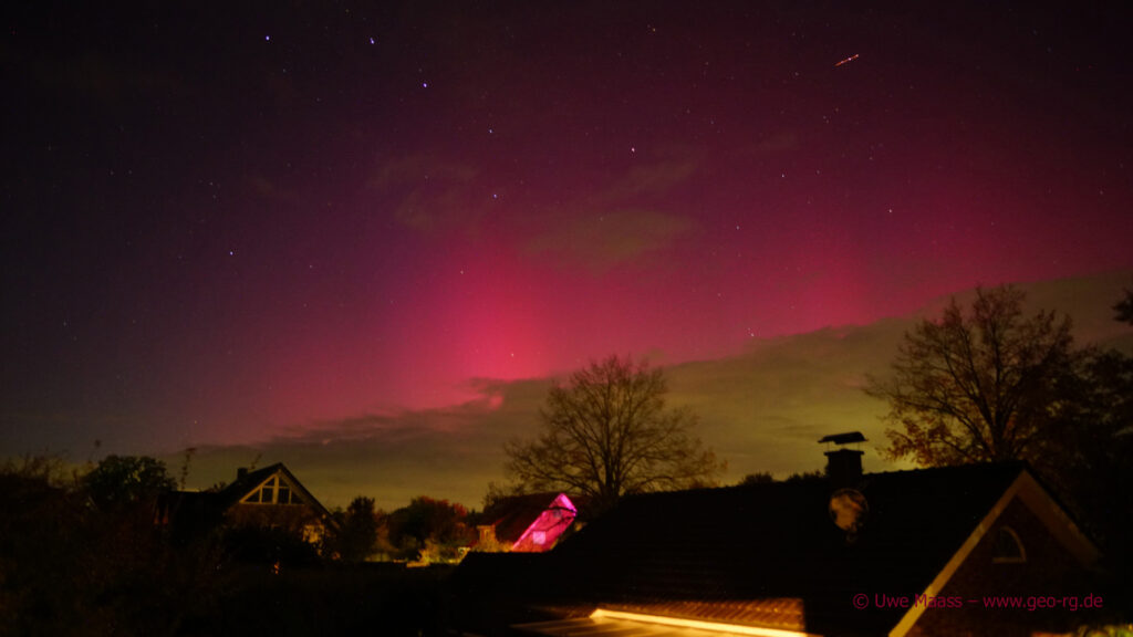 Polarlichter über dem Münsterland am 10.10.2024