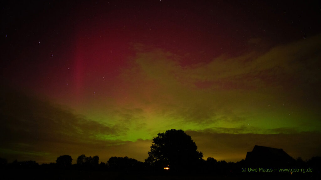 Polarlichter über dem Münsterland am 10.10.2024